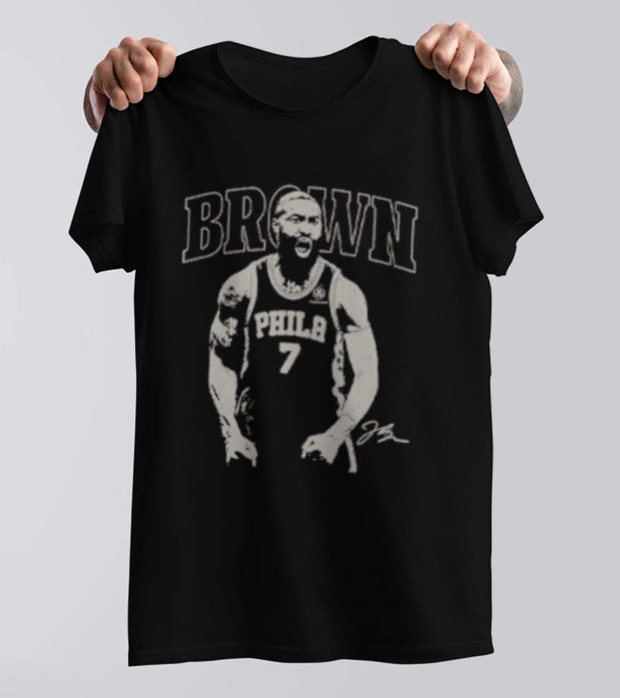 Brown Philadelphia 76ers No 7 Player T-Shirt