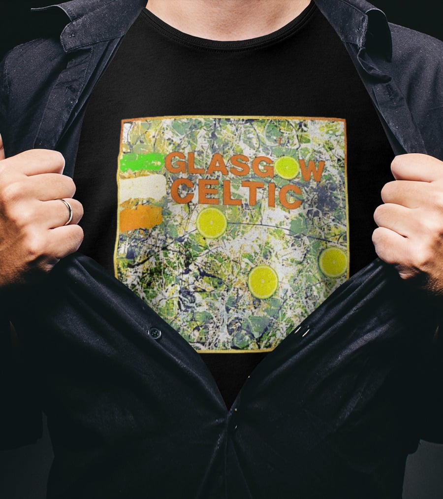 Glasgow Celtic Lime Splash Art With Citrus Accents T-Shirt