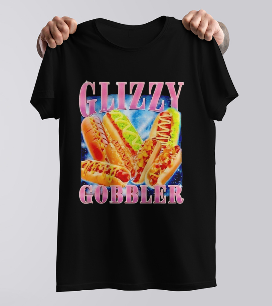 Glizzy Gobbler Hot Dogs Space Galaxy Food Extravaganza T-Shirt