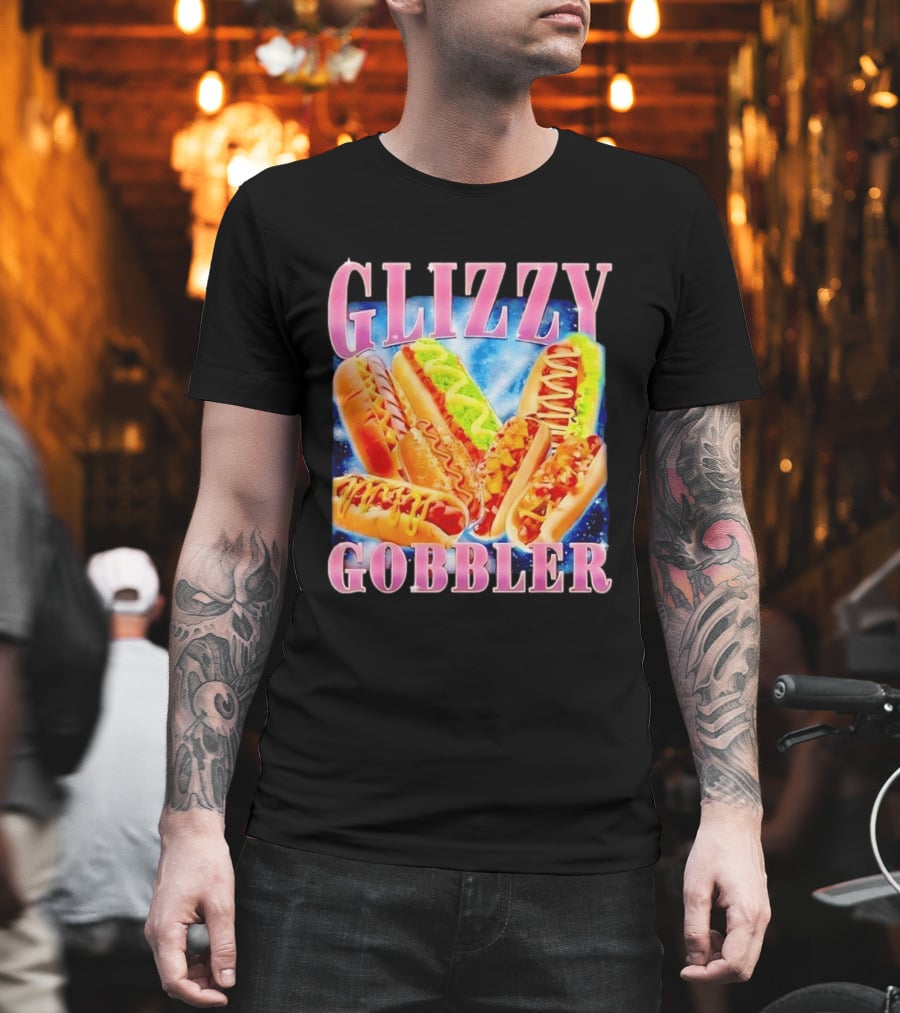Glizzy Gobbler Hot Dogs Space Galaxy Food Extravaganza T-Shirt