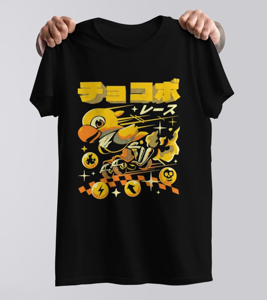 Chokobo Resu Chocobo Race Final Fantasy Colorful Energetic T-Shirt