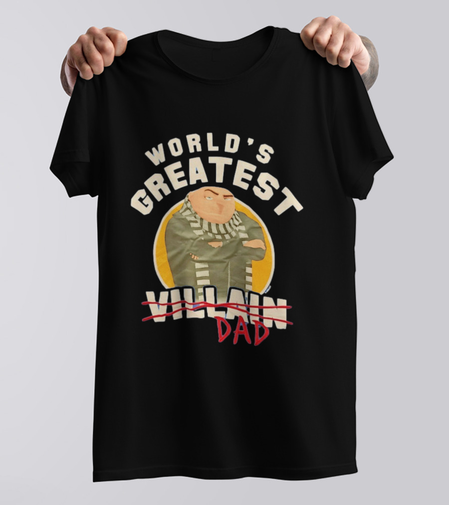 World's Greatest Dad Gru Despicable Me Villain Crossed Out T-Shirt