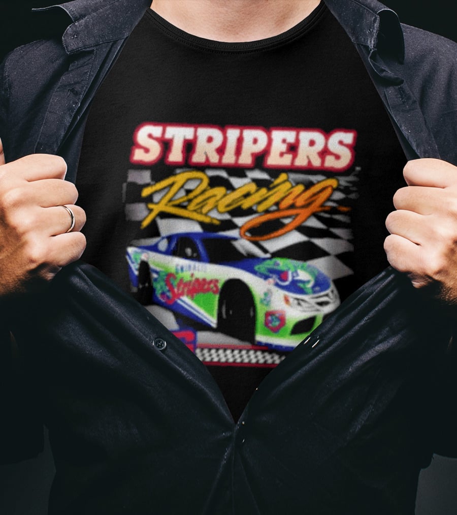 Gwinnett Stripers Racing Team Minor League Baseball Car T-Shirt