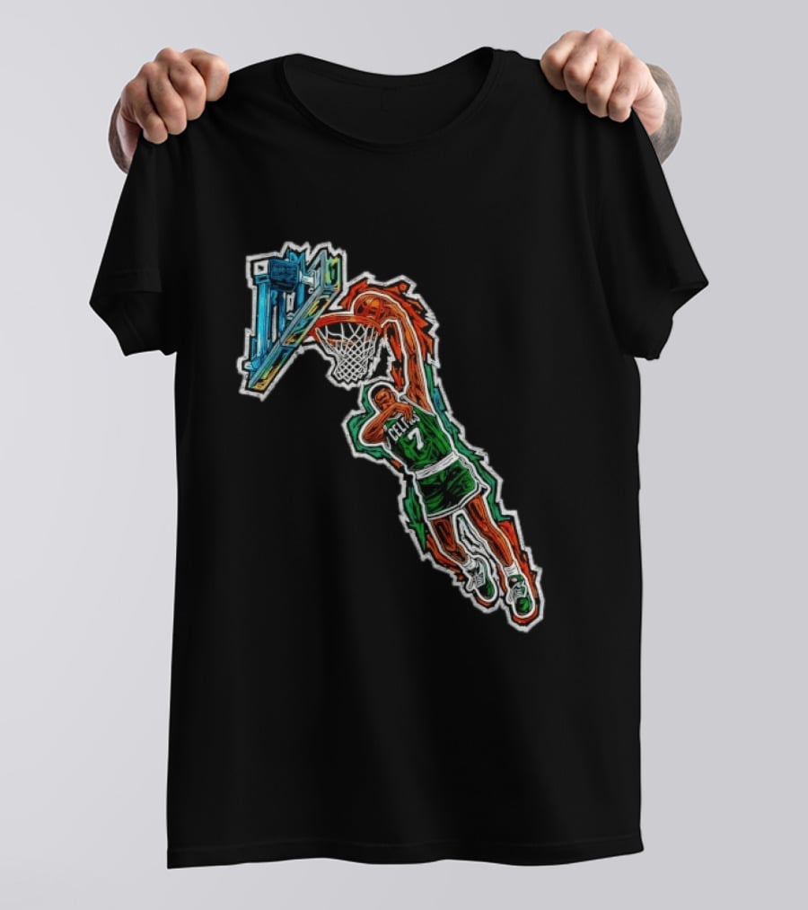 Jaylen Brown Celtics Dunk NBA Basketball 7 T-Shirt