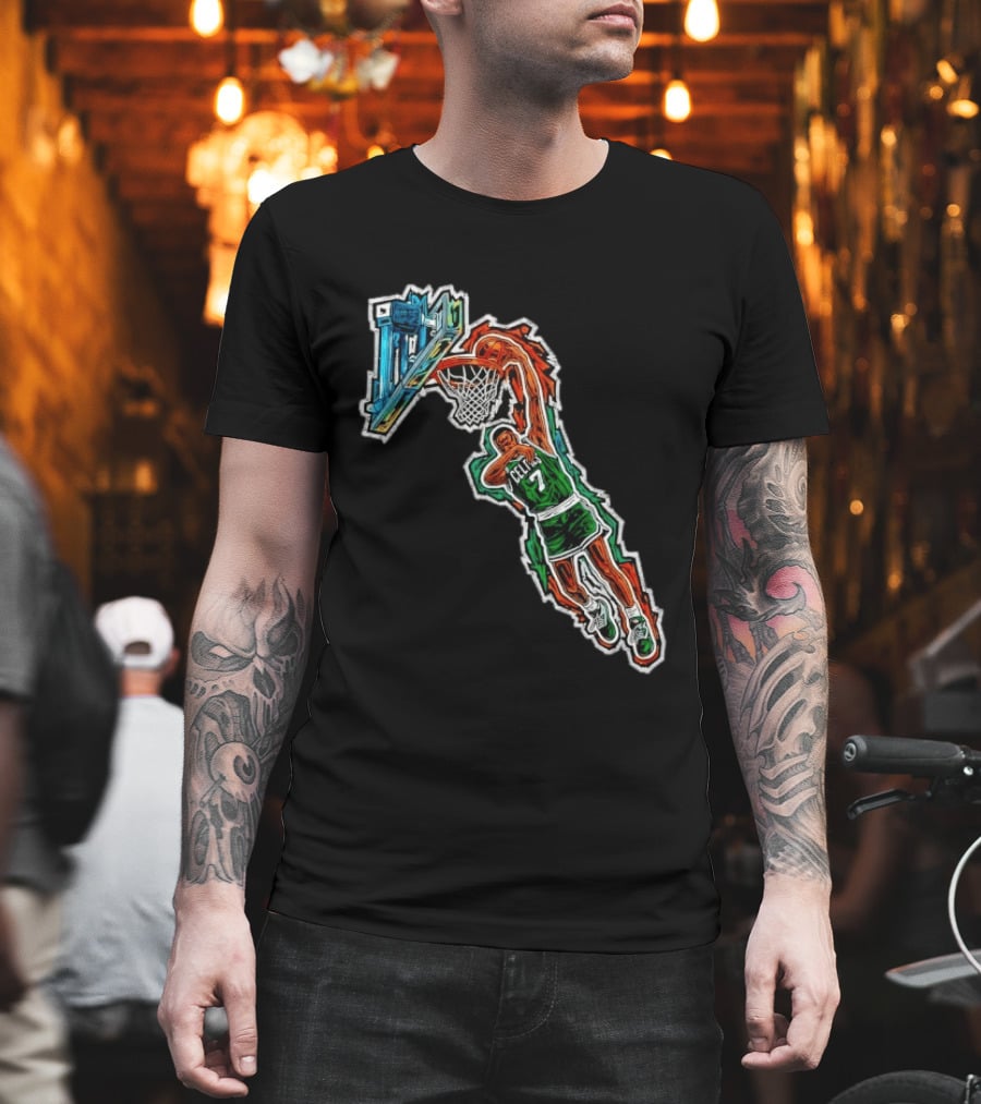 Jaylen Brown Celtics Dunk NBA Basketball 7 T-Shirt