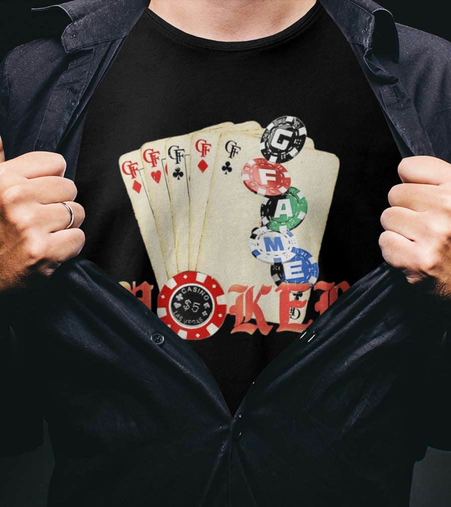 Casino Las Vegas Poker Cards And Chips GF Game T-Shirt