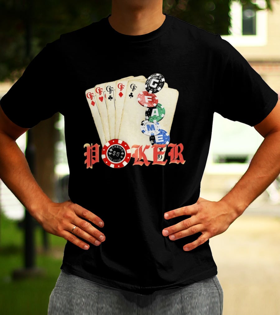 Casino Las Vegas Poker Cards And Chips GF Game T-Shirt