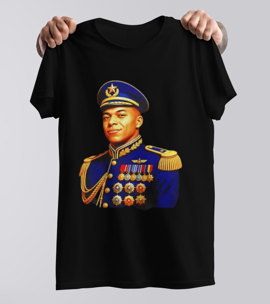 Kylian Mbappe Dictator Paris Saint Germain Military Uniform T-Shirt