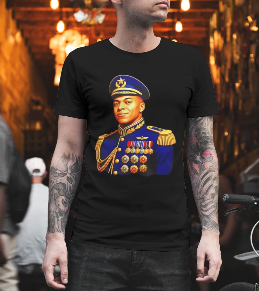 Kylian Mbappe Dictator Paris Saint Germain Military Uniform T-Shirt