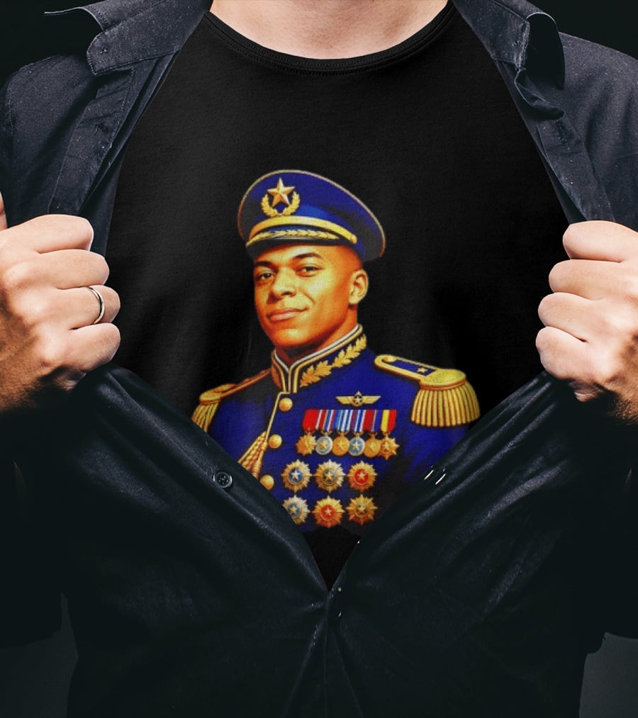 Kylian Mbappe Dictator Paris Saint Germain Military Uniform T-Shirt