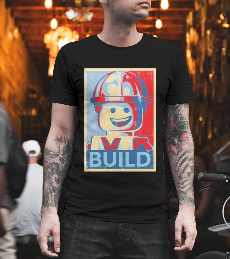 Lego Minifigure Build Distressed T-Shirt