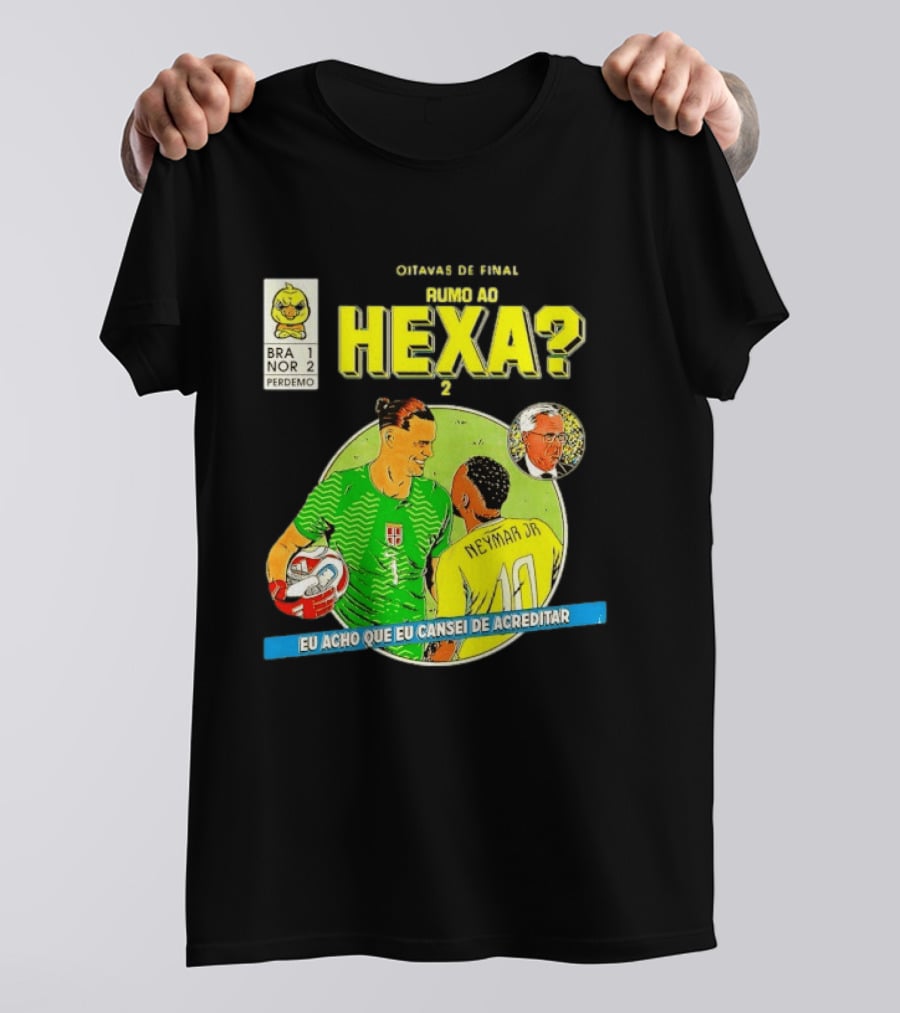 Olimpíadas De 2030 Rumo Ao Hexa Neymar Jr Erling Haaland Brasil Noruega T-Shirt