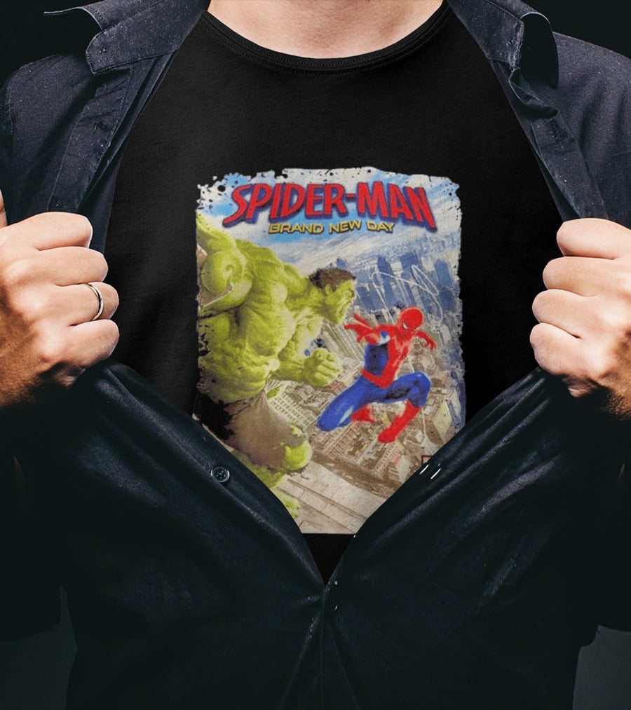 Spider Man Brand New Day Marvel 2026 Spider Man Vs Hulk Epic Showdown T-Shirt