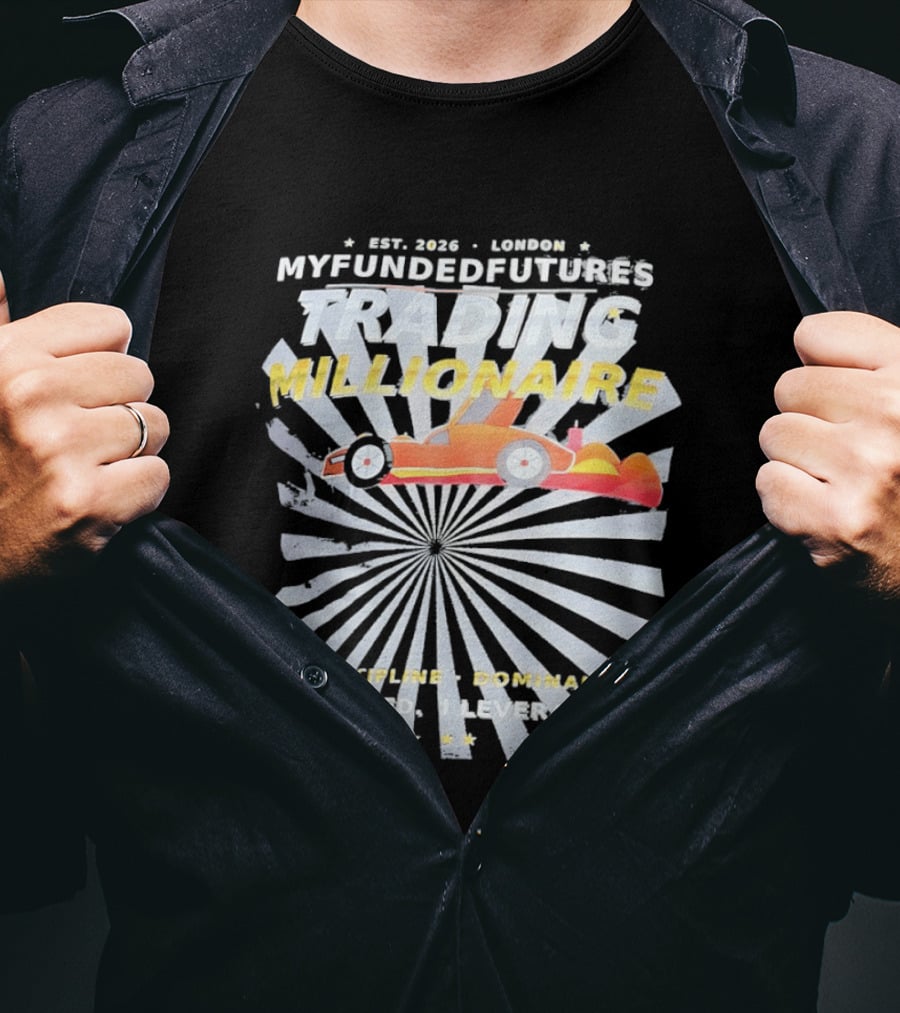 Myfundedfutures Trading Millionaire Risk Discipline Dominance Established 2020 London T-Shirt