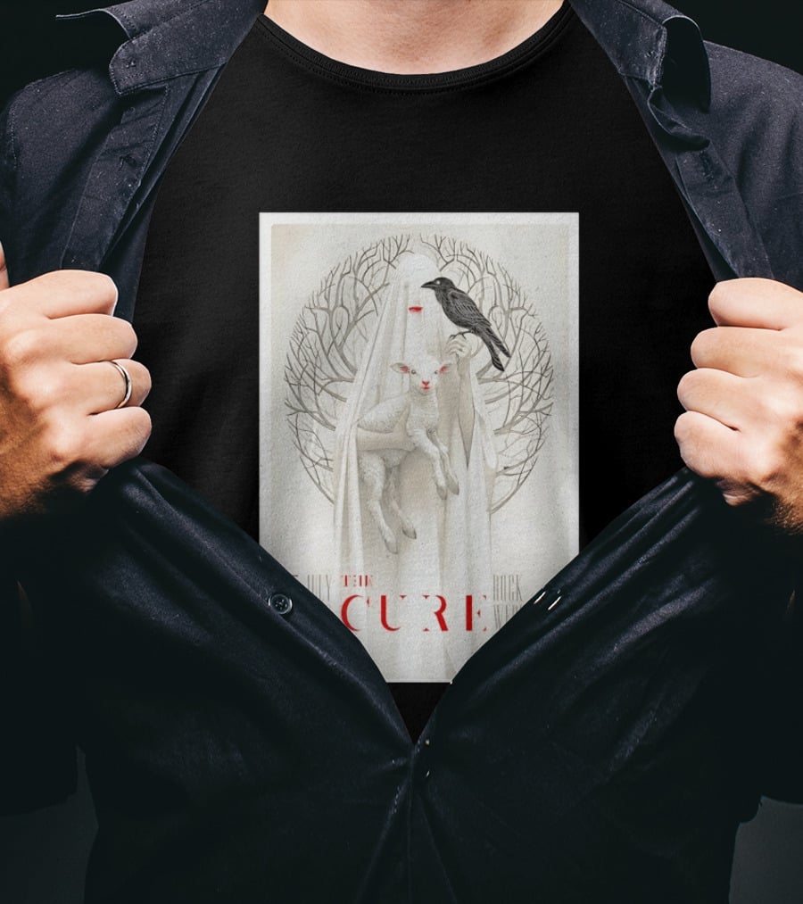 5 July 2026 The Cure Rock Werchter Ghost Holding Lamb And Raven T-Shirt