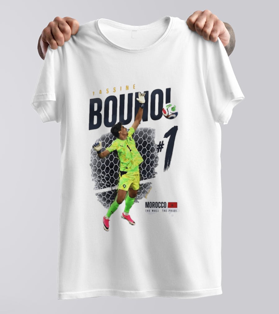 Yassine Bounou Morocco Goalkeeper The Wall The Pride Save Number 1 T-Shirt