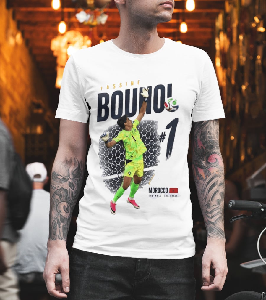 Yassine Bounou Morocco Goalkeeper The Wall The Pride Save Number 1 T-Shirt