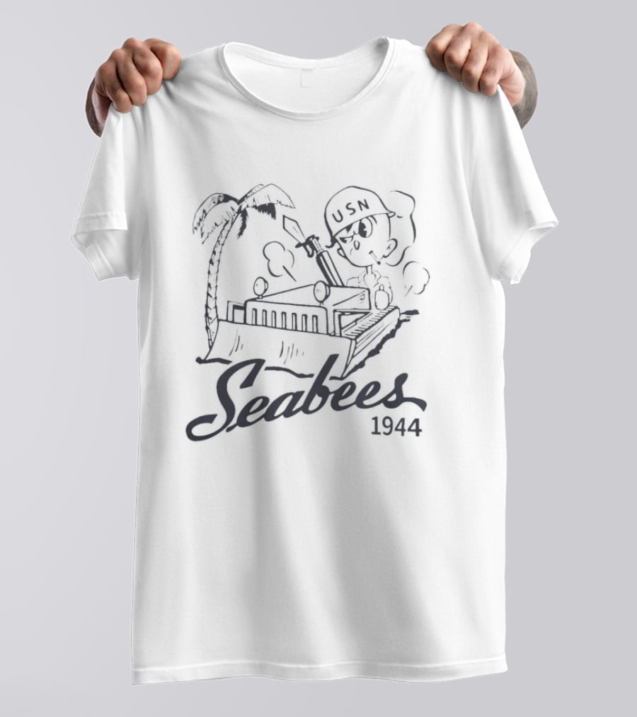 Seabees 1944 Palm Cannon USN Zero Foxtrot T-Shirt