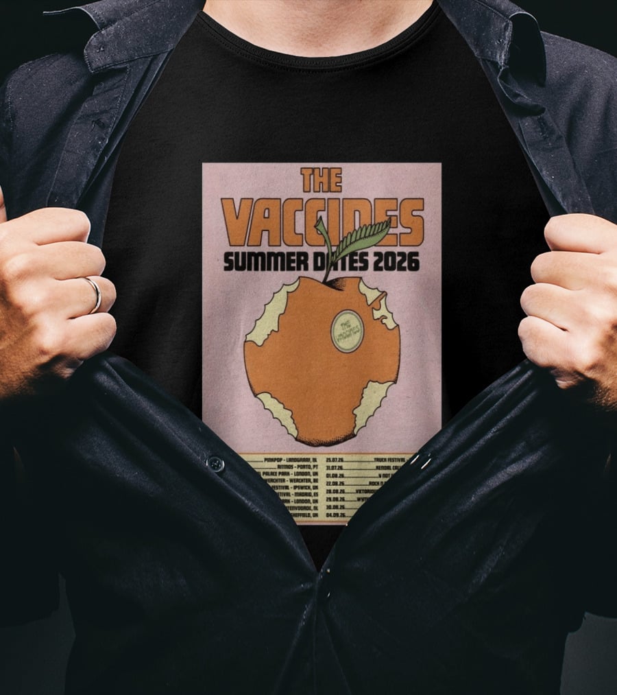 The Vaccines Summer Dates 2026 Tour UK And Europe Concert Schedule T-Shirt