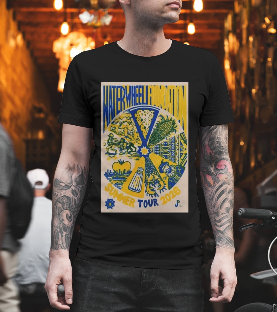 WaterWheel Foundation Summer Tour 2026 Salt Shaker Apple Corn T-Shirt