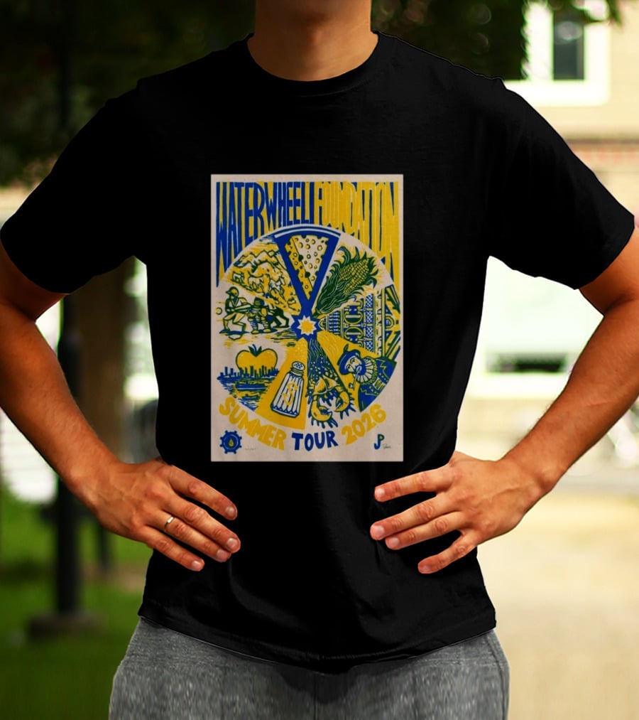 WaterWheel Foundation Summer Tour 2026 Salt Shaker Apple Corn T-Shirt