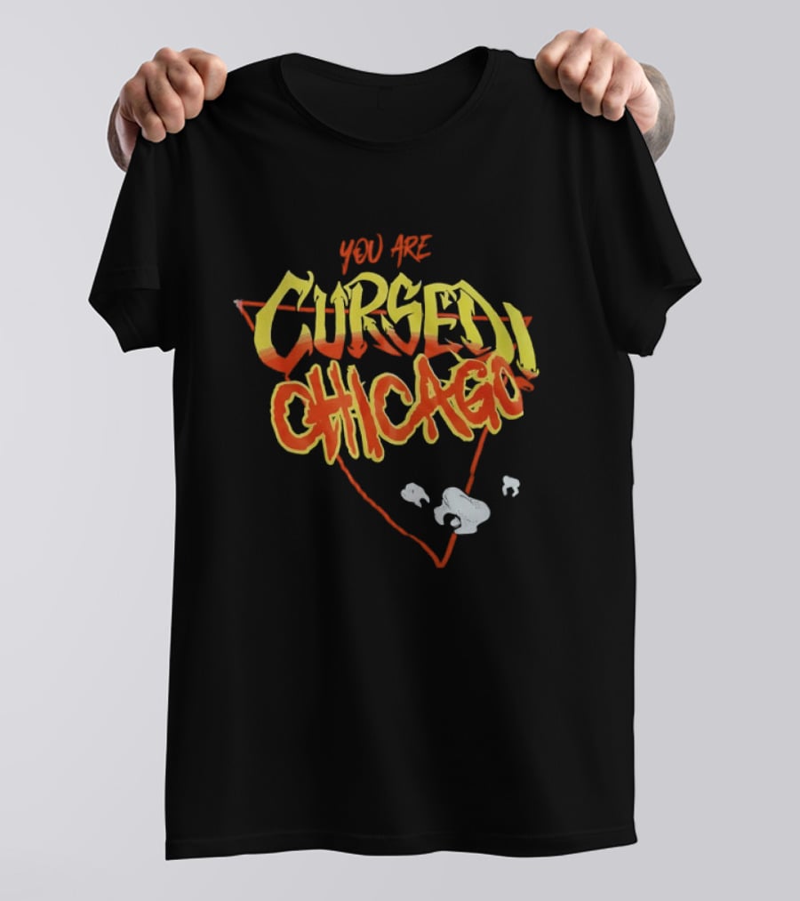 You Are Cursed Chicago Red Triangle T-Shirt