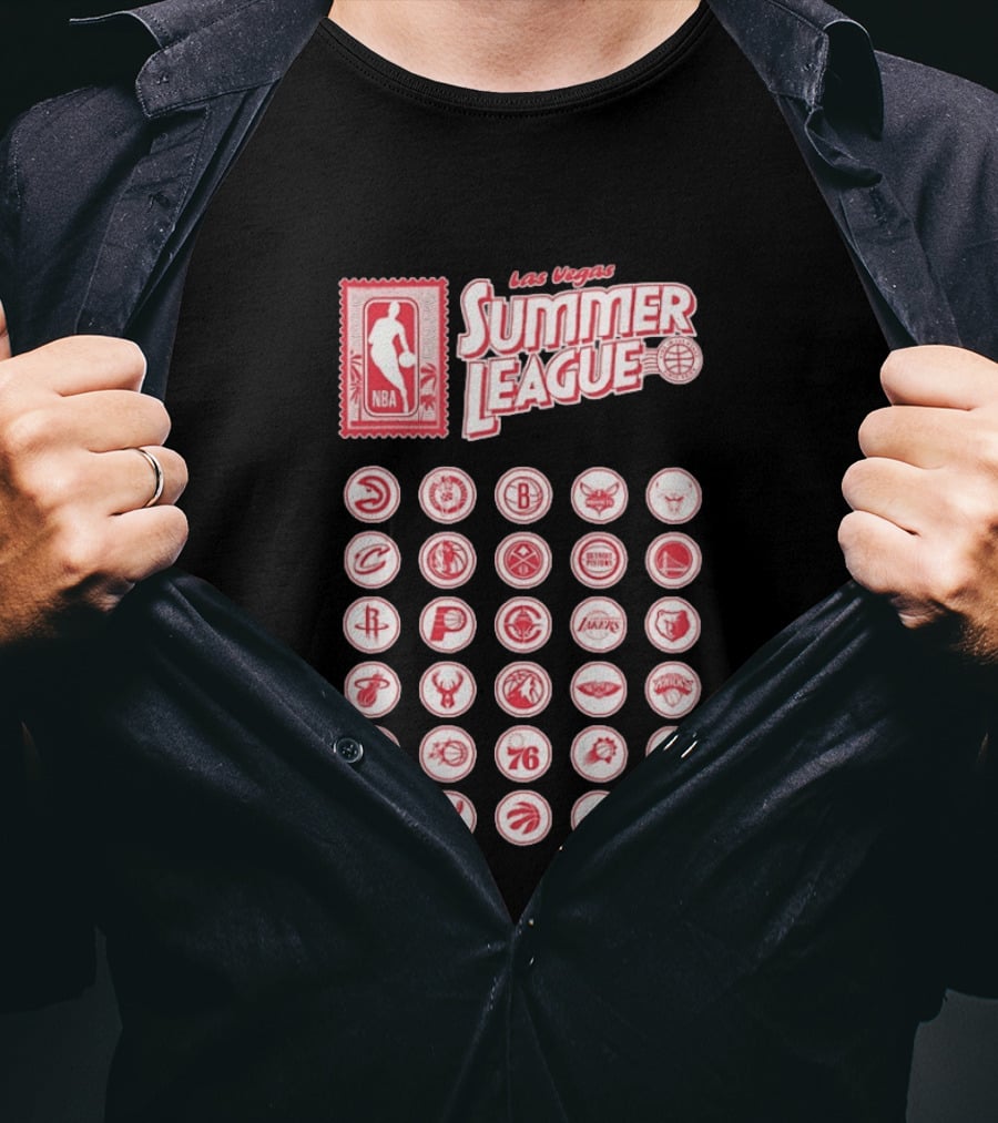 Las Vegas Summer League NBA Team Logos Collection T-Shirt