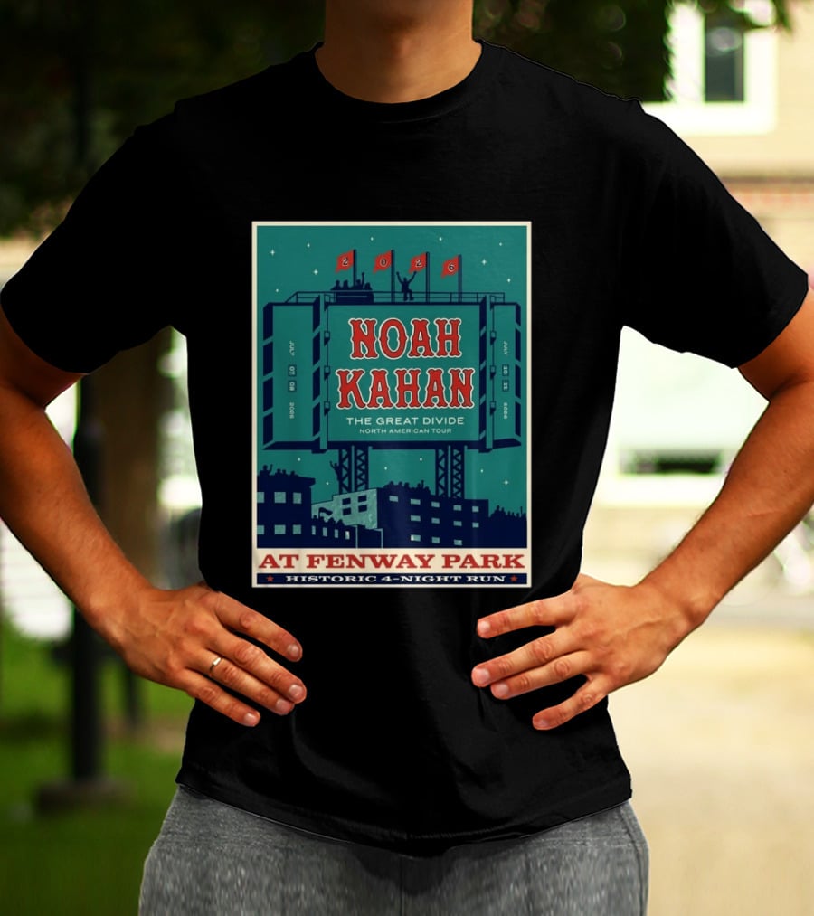 Noah Kahan The Great Divide Tour 2026 Fenway Park July 7 8 10 11 T-Shirt