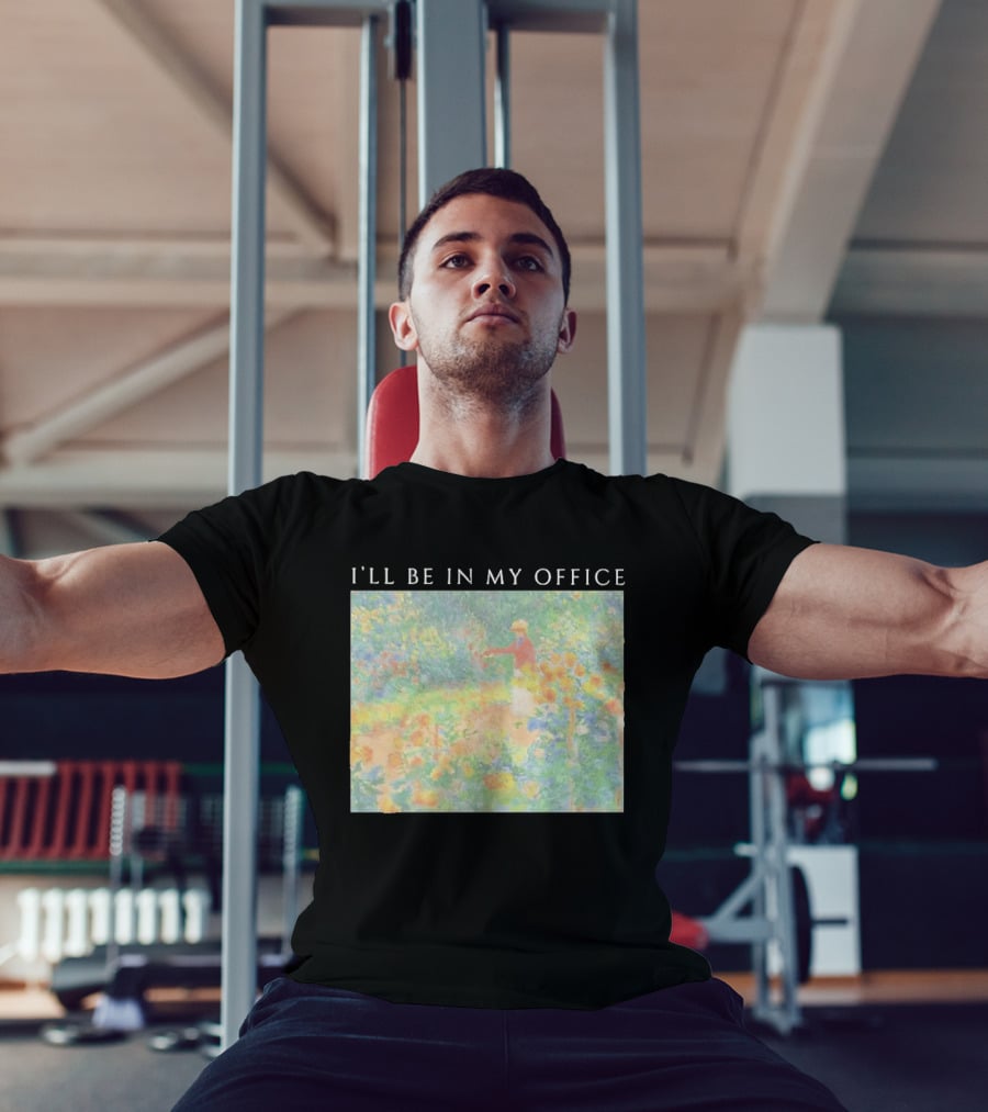 I'll Be In My Office Claude Monet Garden Painting Style Garden Scene T-Shirt
