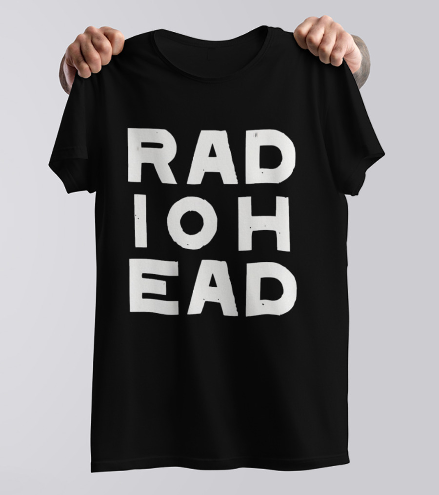 Radiohead Alternative Rock Thom Yorke Band Name Block Letters T-Shirt