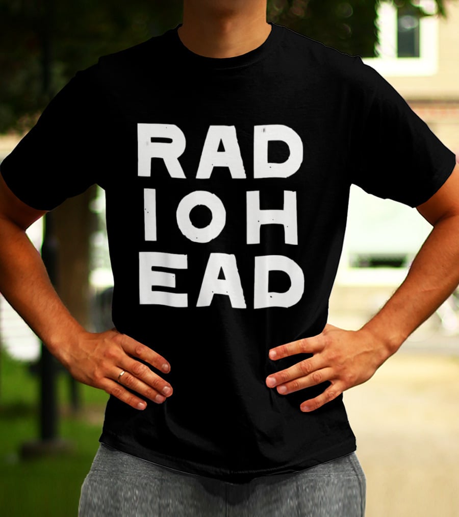 Radiohead Alternative Rock Thom Yorke Band Name Block Letters T-Shirt