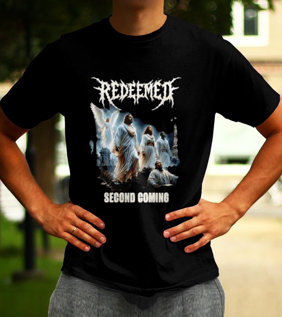Redeemed Second Coming Christian Metal Angels And Saints T-Shirt