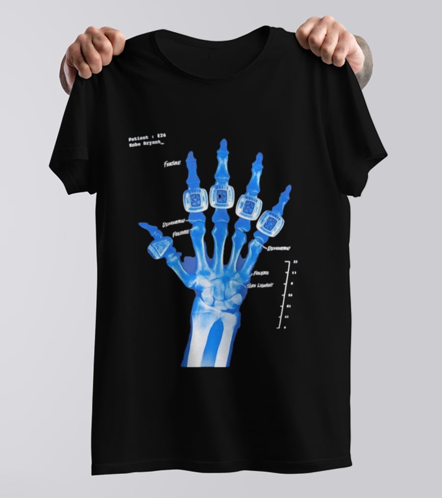 Kobe Bryant Patient No 24 X Ray Rings Lakers T-Shirt