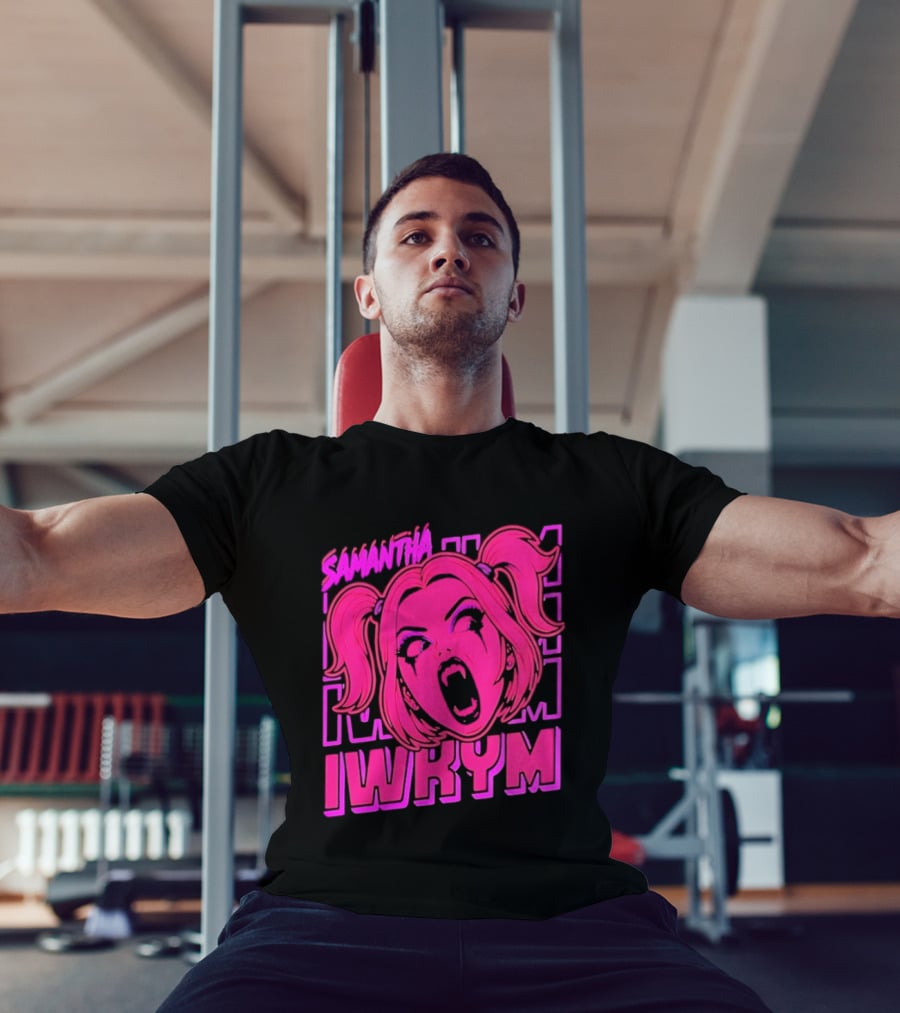 Samantha IWRYM Vampire Girl Goth Horror Pink T-Shirt