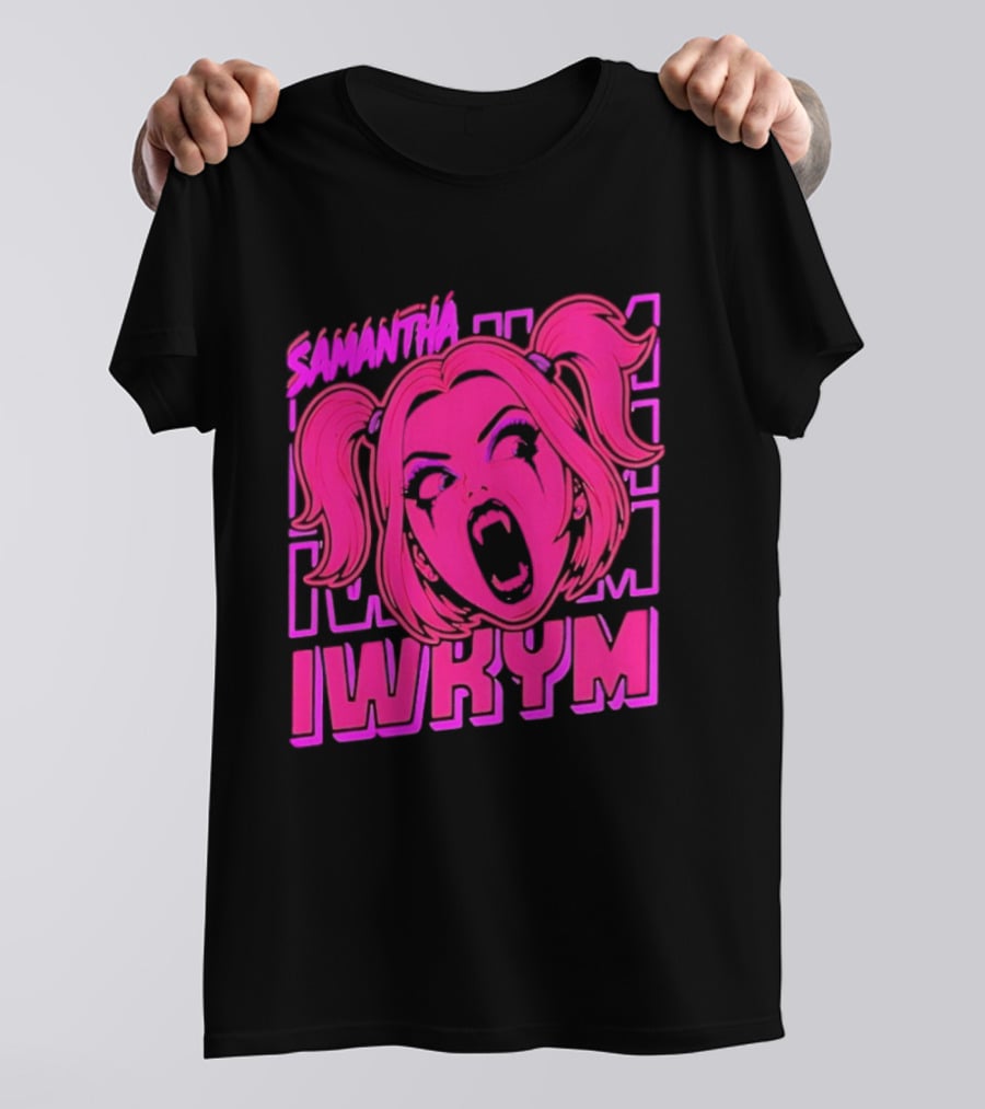 Samantha IWRYM Vampire Girl Goth Horror Pink T-Shirt