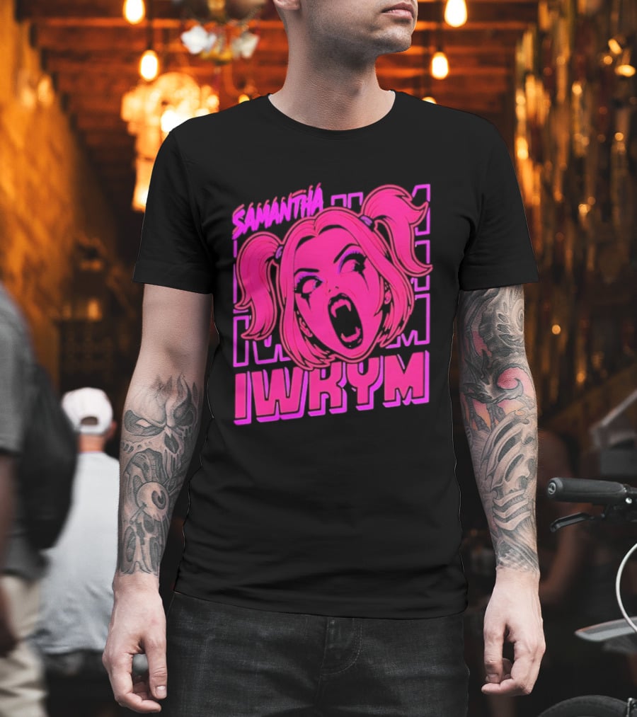 Samantha IWRYM Vampire Girl Goth Horror Pink T-Shirt
