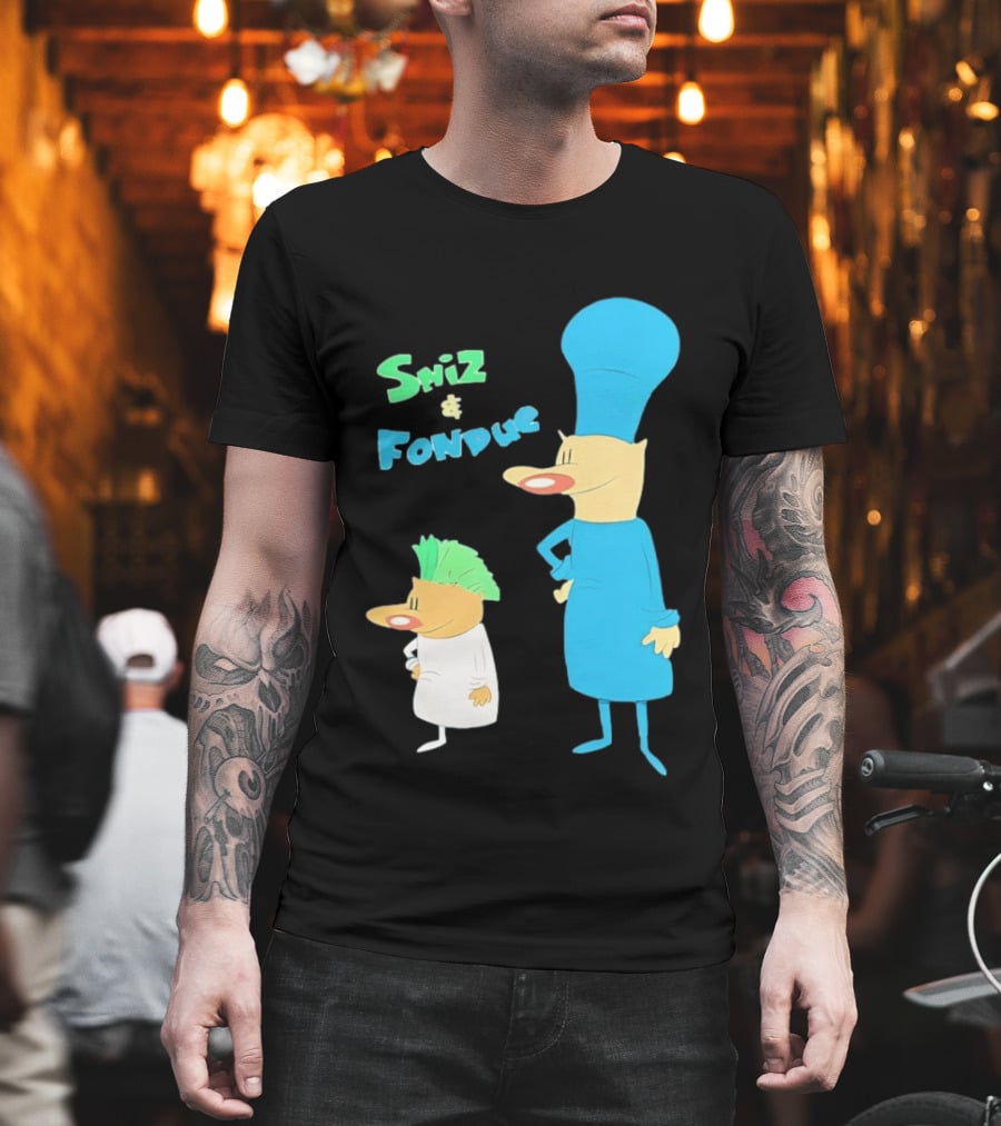 Sniz And Fondue Characters From Nickelodeon 90s Cartoon Series T-Shirt