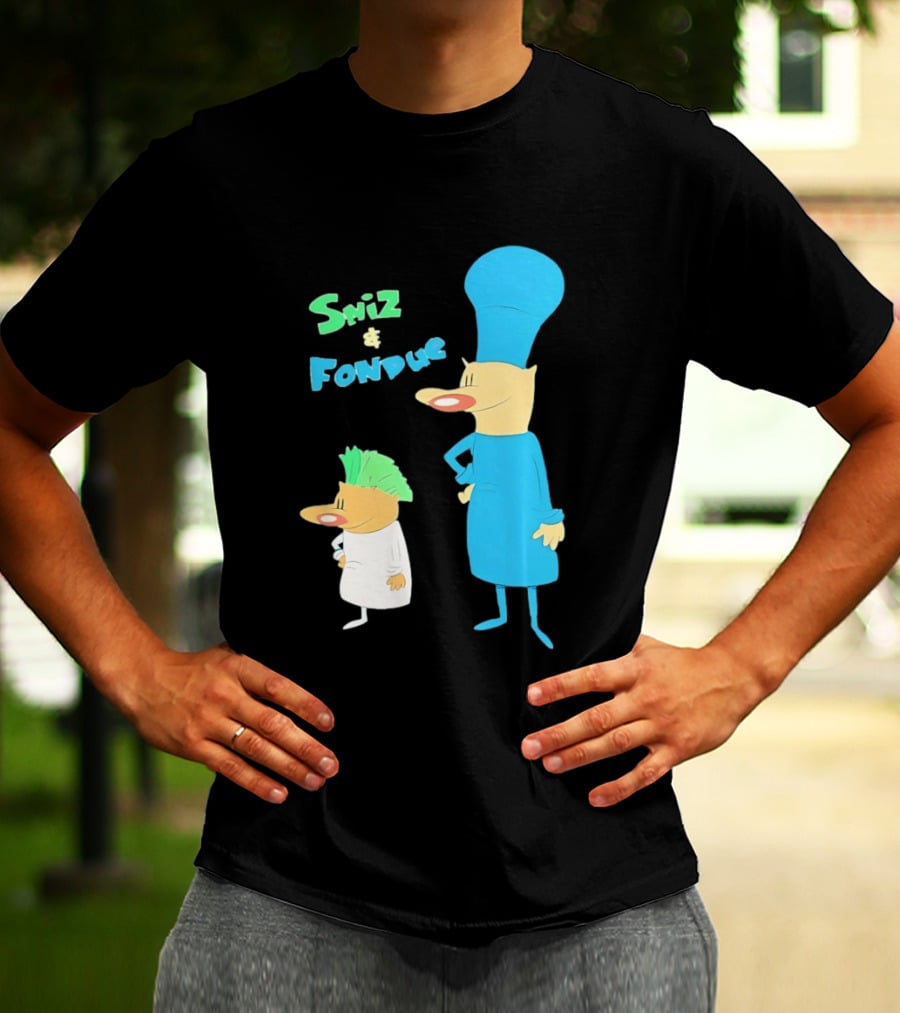 Sniz And Fondue Characters From Nickelodeon 90s Cartoon Series T-Shirt