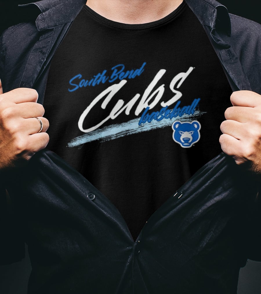 South Bend Cubs Baseball MiLB Blue Bear T-Shirt