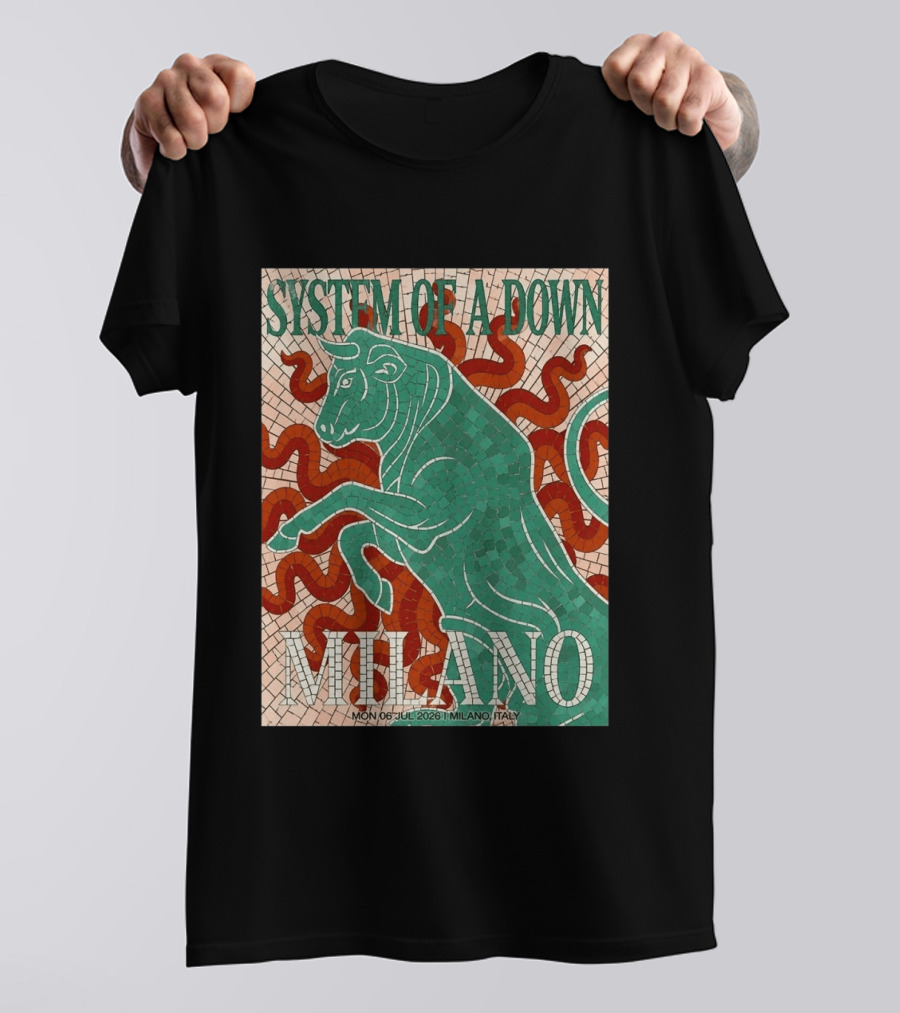 System Of A Down Milano Italy 6 July 2026 Exclusive Pop Up Shop T-Shirt