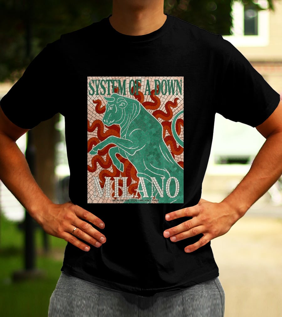 System Of A Down Milano Italy 6 July 2026 Exclusive Pop Up Shop T-Shirt