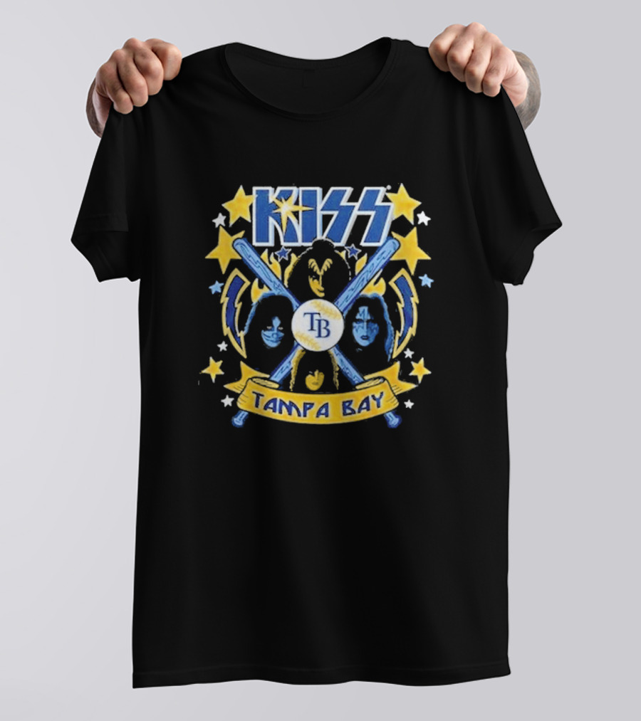 Tampa Bay Rays KISS 2026 MLB Game Night Fan Crossover Event T-Shirt