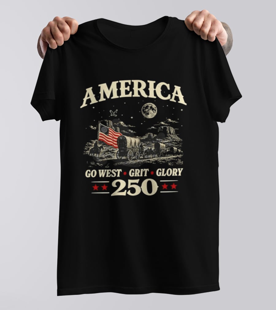 America Go West Grit Glory 250 USA Western T-Shirt