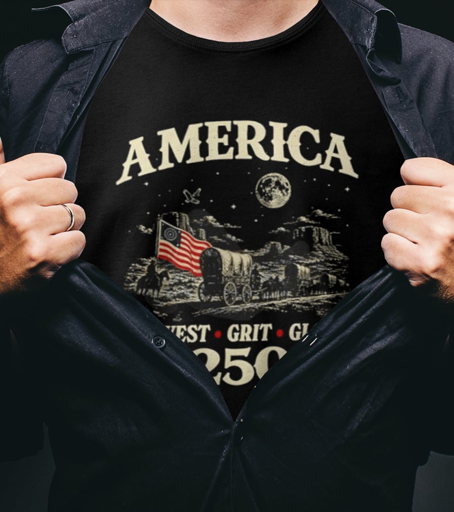 America Go West Grit Glory 250 USA Western T-Shirt