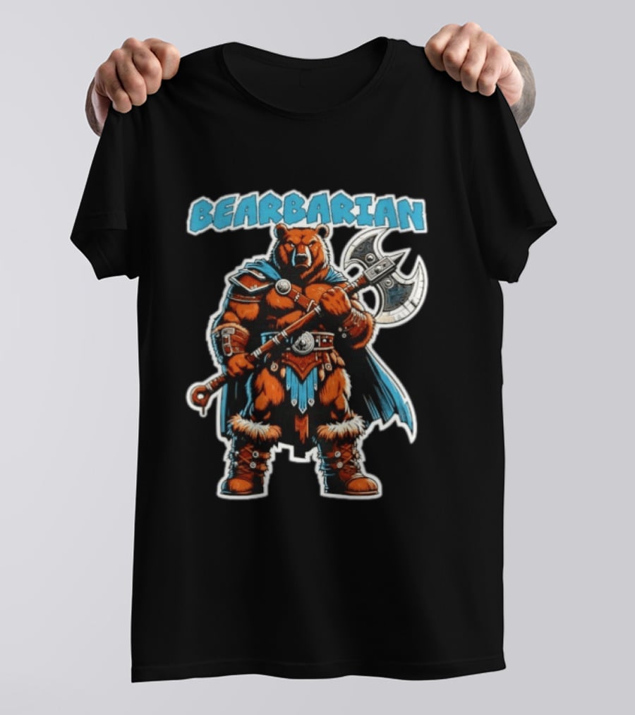 Bearbarian Warrior Bear With Battle Axe T-Shirt