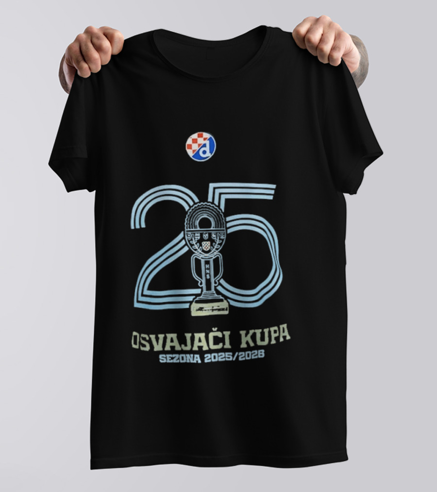 Dinamo Zagreb Croatian Cup Winners 2025 2026 Season T-Shirt