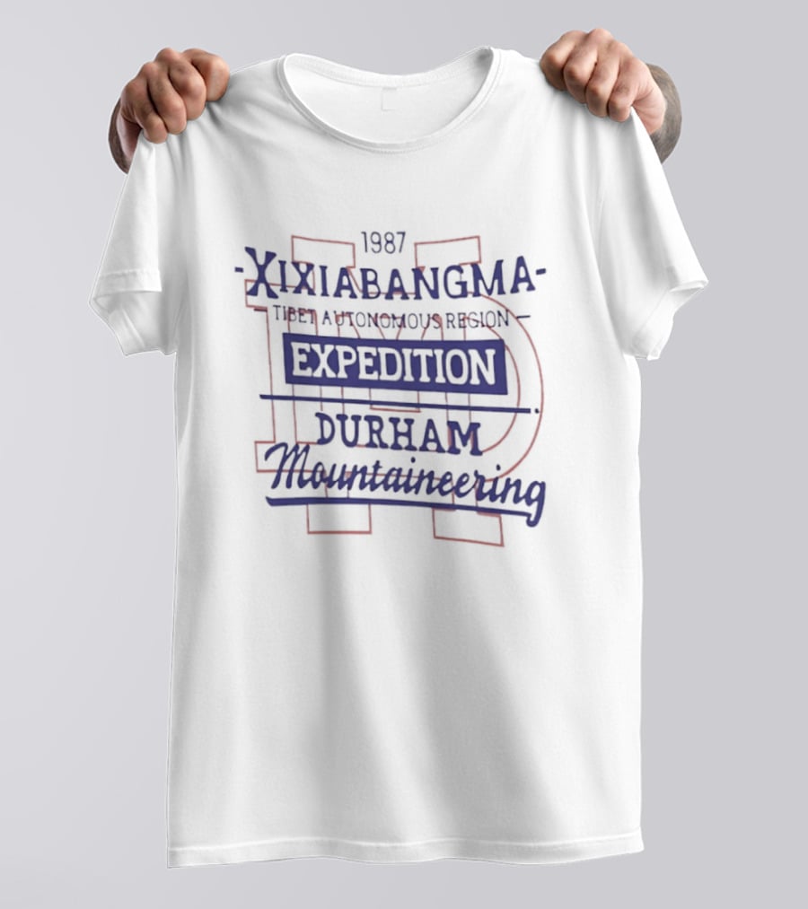 1987 Xixiabangma Tibet Autonomous Region Expedition Durham Mountaineering T-Shirt