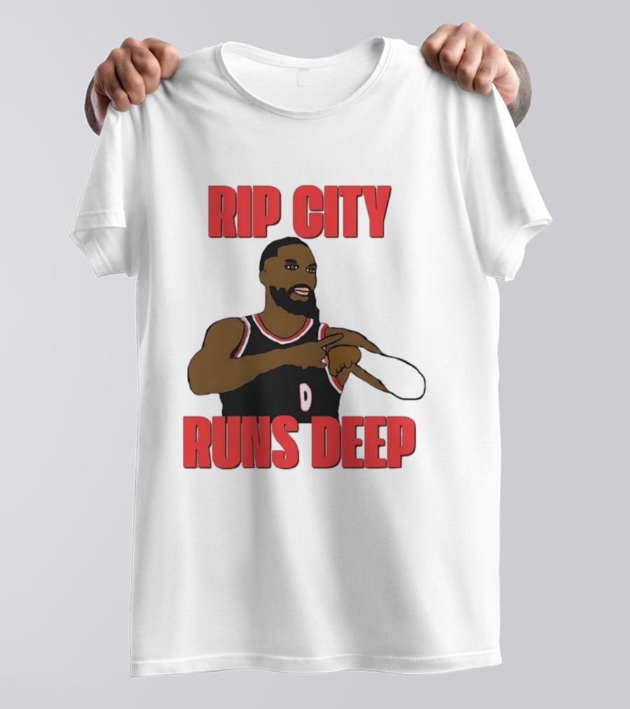 Rip City Runs Deep Damian Lillard Portland Trail Blazers T-Shirt