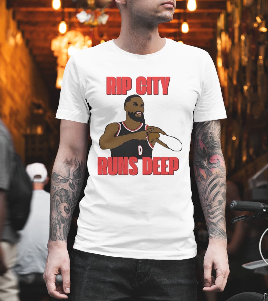 Rip City Runs Deep Damian Lillard Portland Trail Blazers T-Shirt