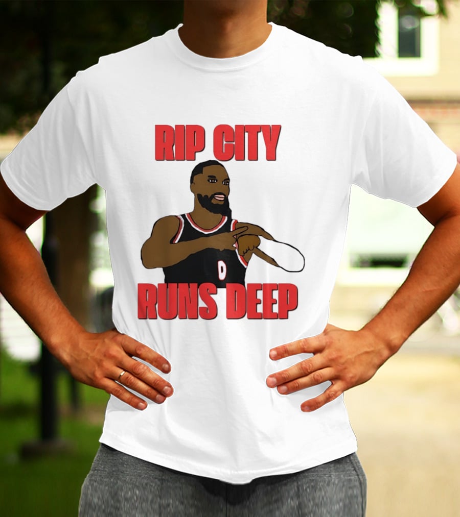 Rip City Runs Deep Damian Lillard Portland Trail Blazers T-Shirt